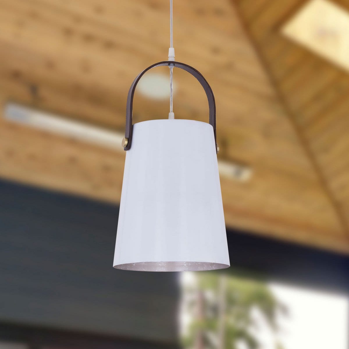 Voglrieder kreatives Wohnen Hanglamp metaal met leren beugel hanglamp eettafel plafondlamp vintage stijl