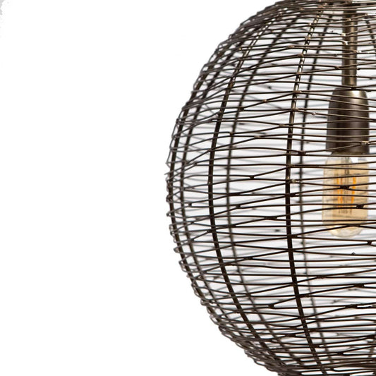 1304 Design Hanglamp NATHAN antiek brons Ø35x35cm