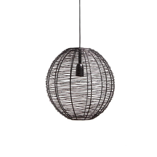 1304 Design Hanglamp NATHAN mat zwart Ø35x35cm