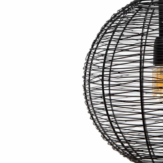 1304 Design Hanglamp NATHAN mat zwart Ø35x35cm