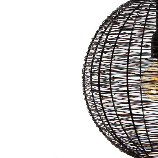 1304 Design Hanglamp NATHAN mat zwart Ø45x45cm