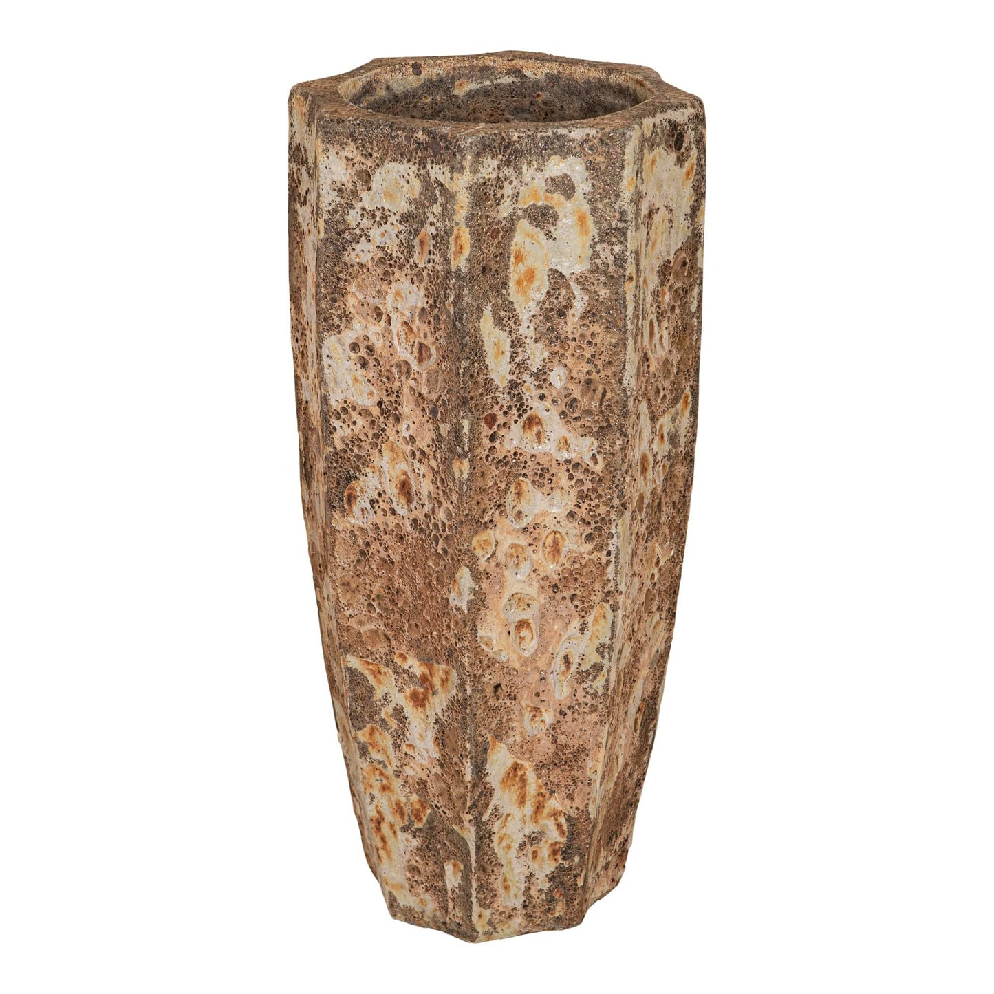 PTMD Harmoney Crèmekleurige keramische pot rond set van 2