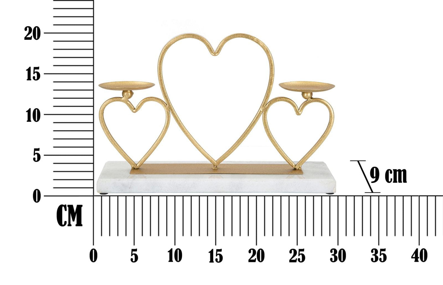 Mauro Ferretti HEARTS CANDLE HOLDER CM CM 30X9X20