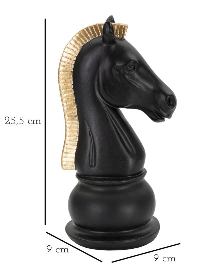Mauro Ferretti HORSE BLACK AND GOLD CM 10,5X8,5X19