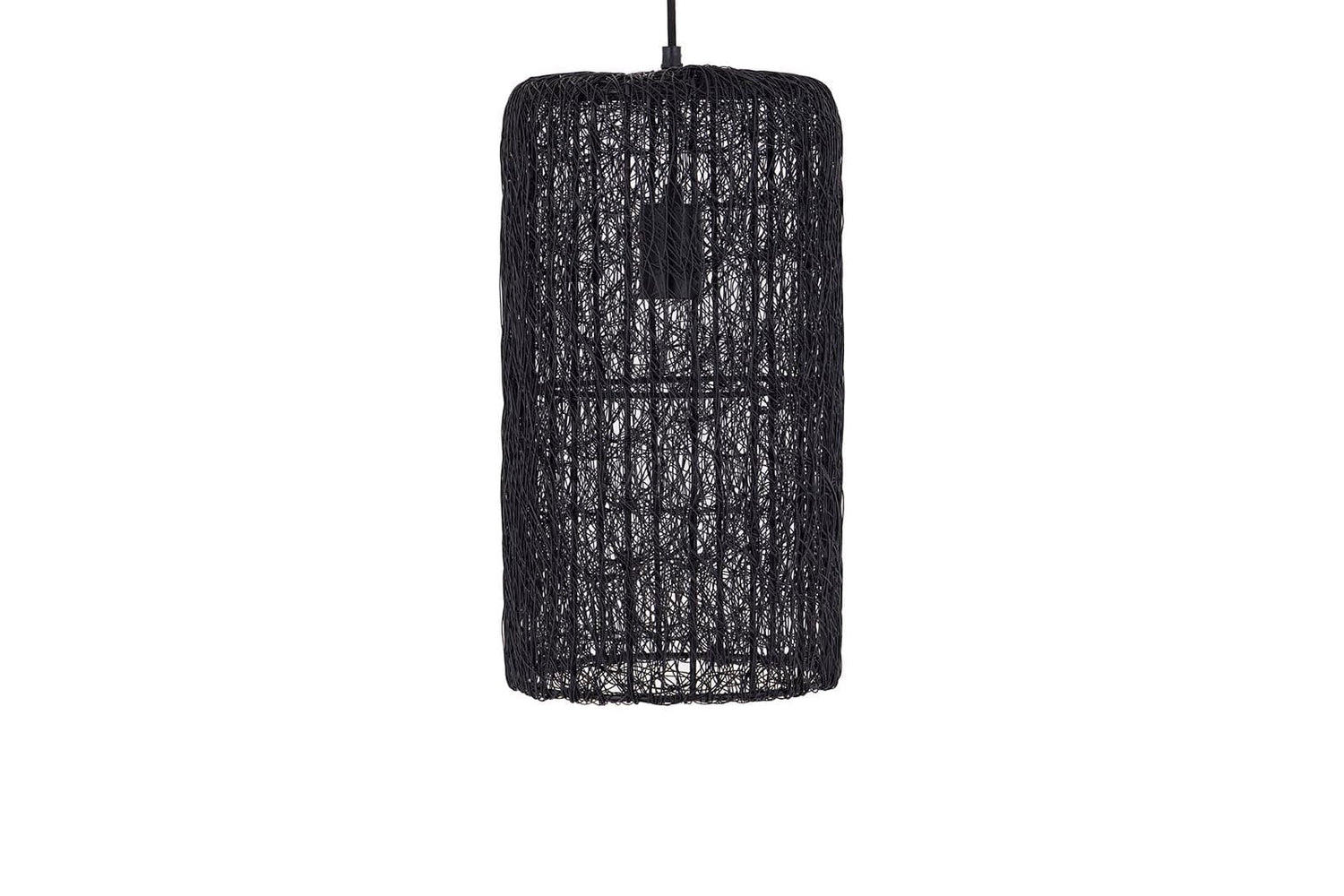 PTMD Idris Zwarte ijzeren hanglamp langdraad cilinder