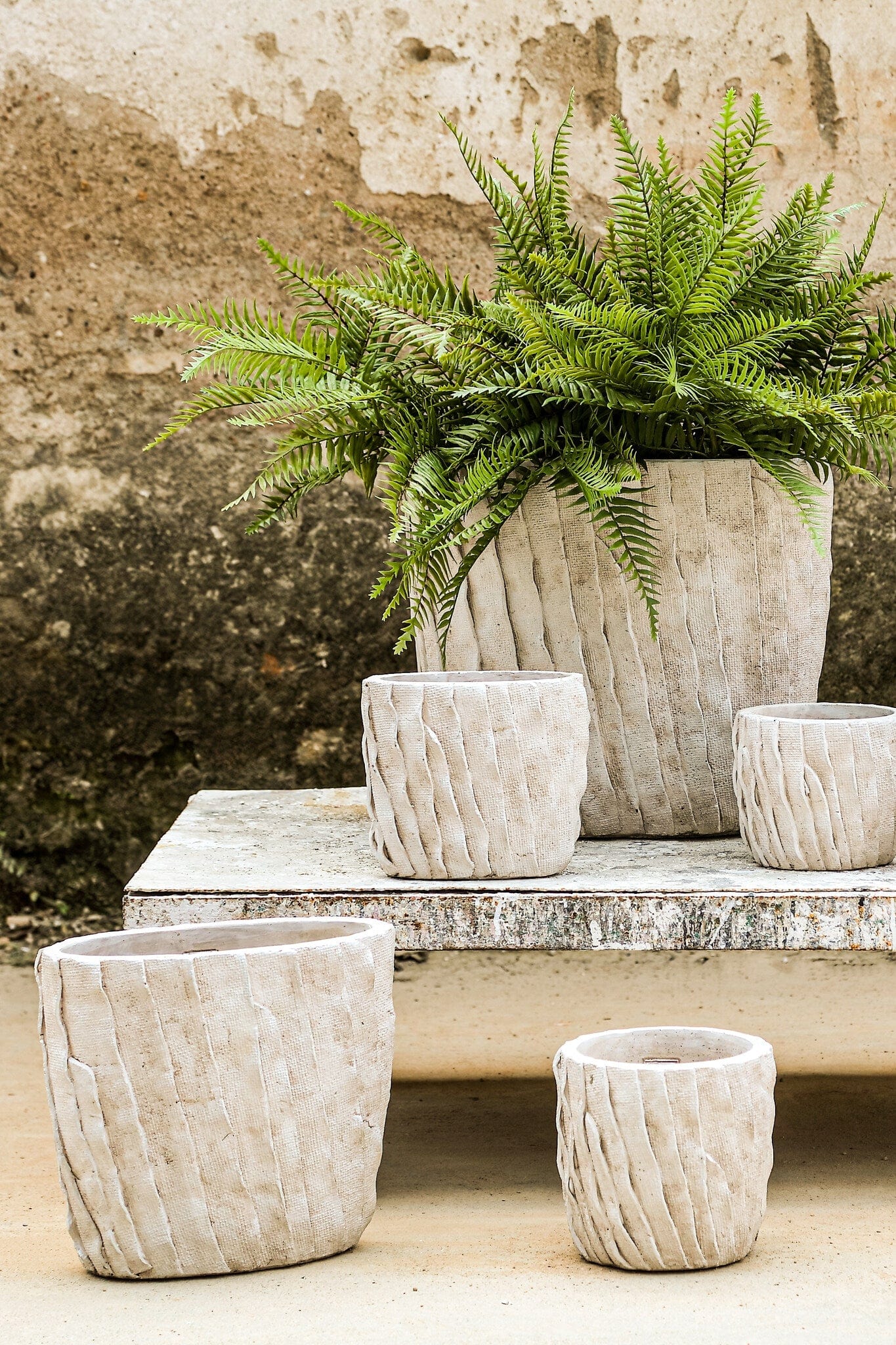 PTMD Illaria Bronze cement ovale potlagen L