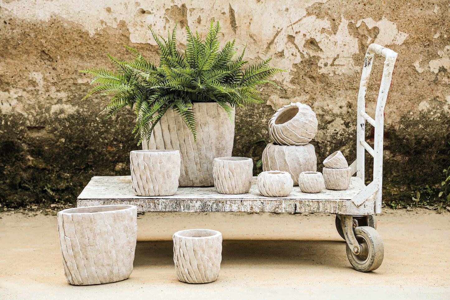 PTMD Illaria Bronze cement ovale potlagen L