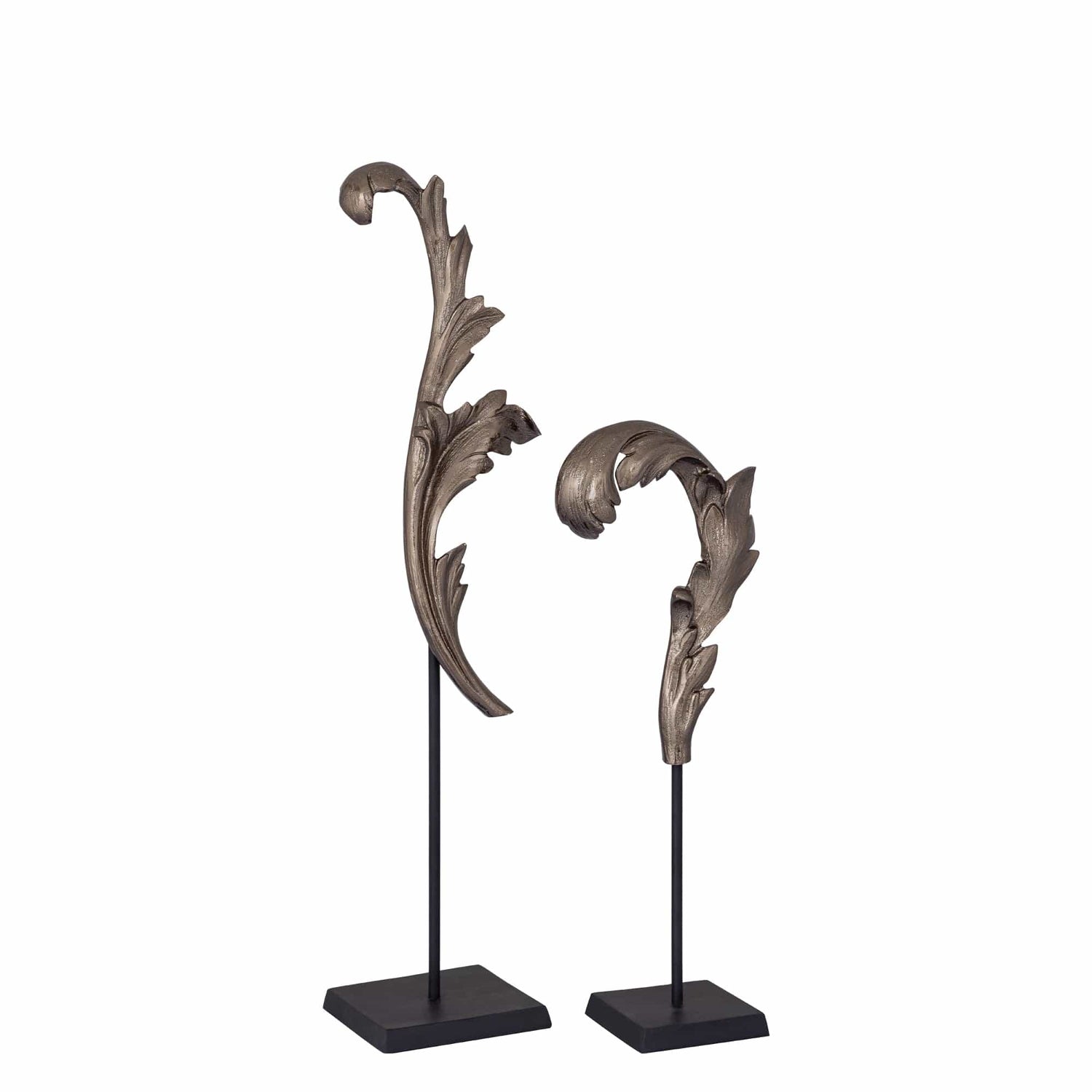 PTMD Imelda Zwart alu beeld bladvormig Small