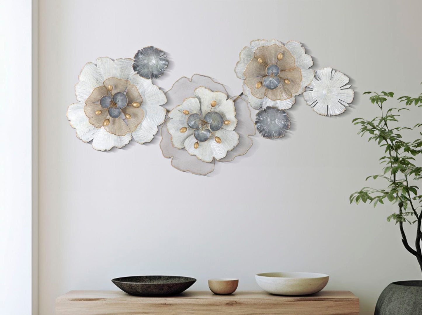 Mauro Ferretti IRON PANEL FLOWERY CM 119X8X60