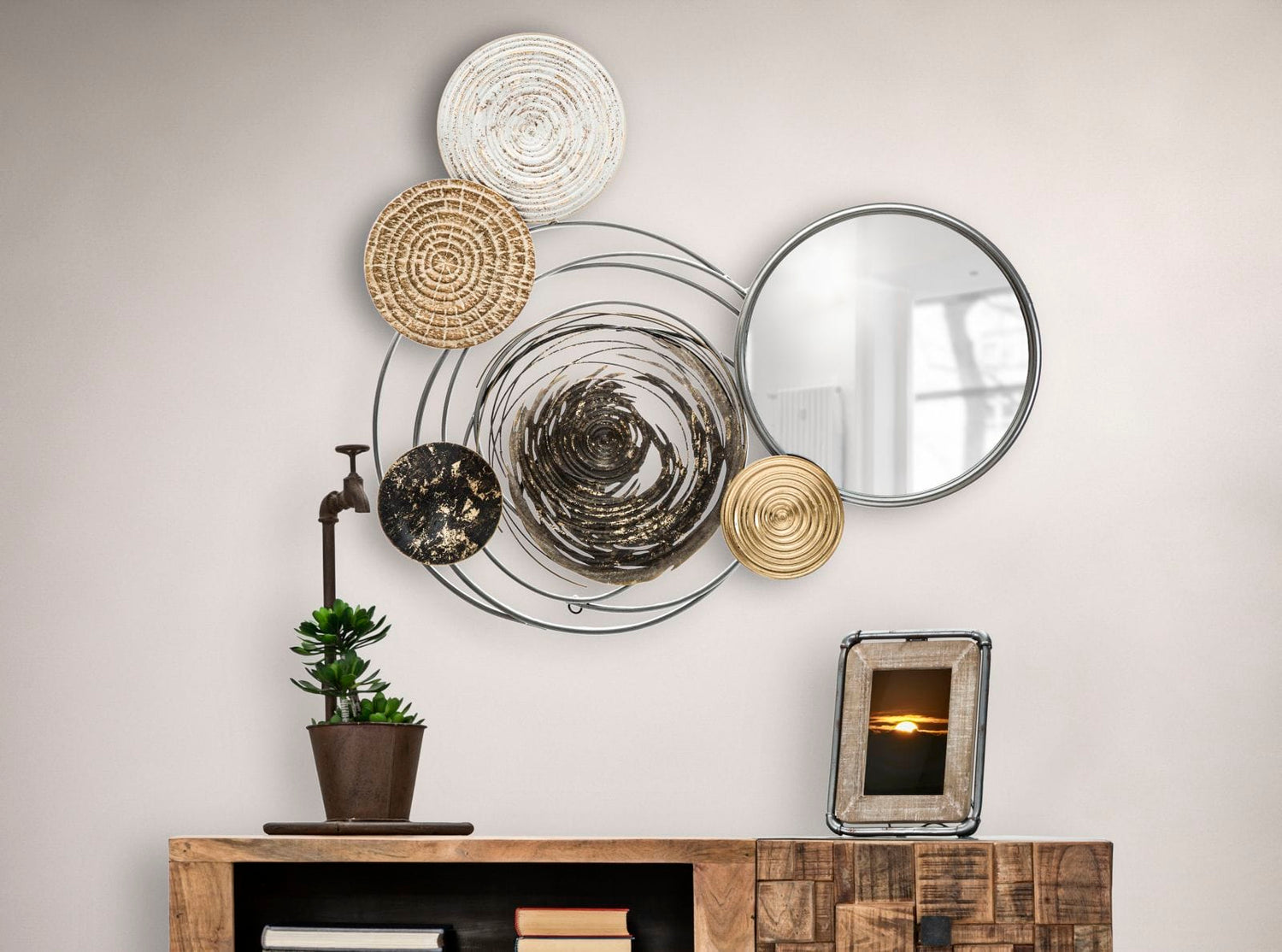 Mauro Ferretti IRON PANEL WITH MIRROR ETNIC -A- CM 90X9,5X101,5