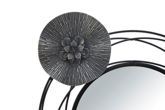 Mauro Ferretti IRON PANEL WITH MIRRORS DARK ROUND CM 117X5,5X49