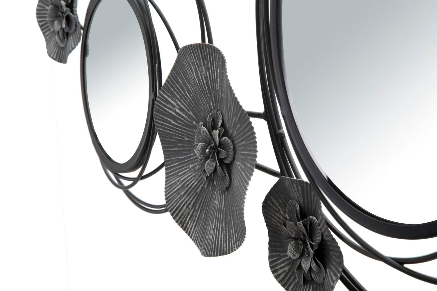 Mauro Ferretti IRON PANEL WITH MIRRORS DARK ROUND CM 117X5,5X49