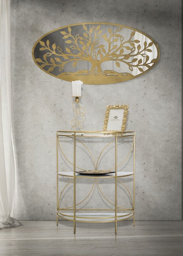 Mauro Ferretti IRON WALL PANEL ALBERO DELLA VITA MIRROR CM 120X2X60
