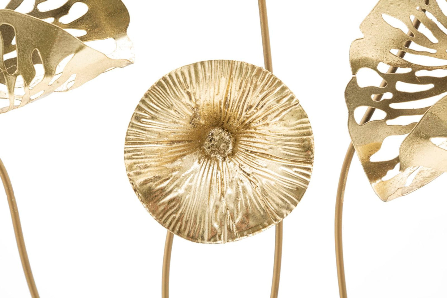 Mauro Ferretti IRON WALL PANEL GOLD FLOWERS CM 50X5X50