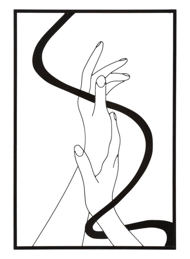 Mauro Ferretti IRON WALL PANEL HANDS CM 60X1X90