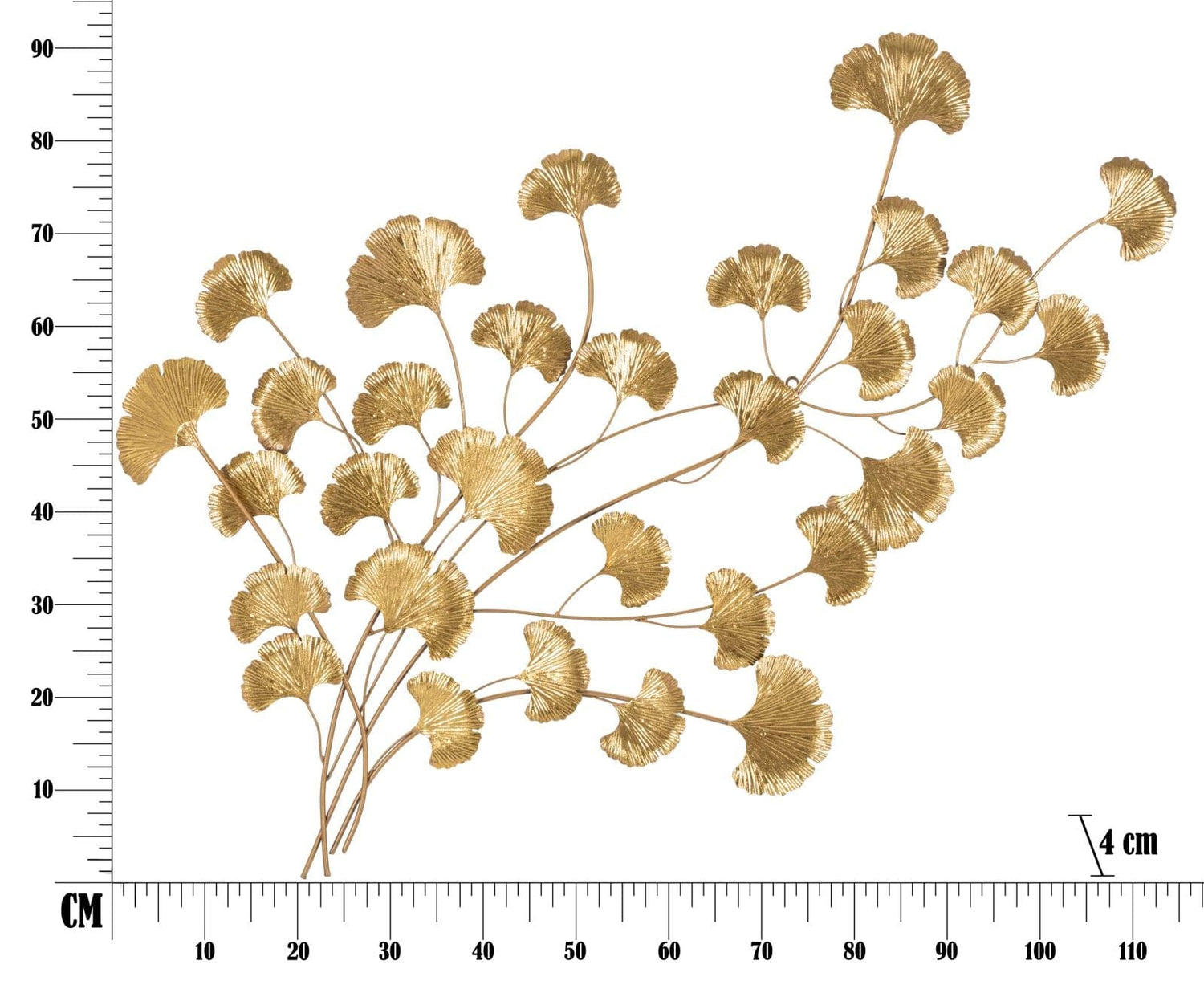 Mauro Ferretti IRON WALL PANEL LITTLE LEAF CM 115,5X4X90