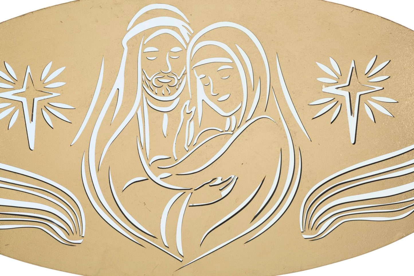 Mauro Ferretti IRON WALL PANEL NATIVITY GOLD -B- CM 120X2X60