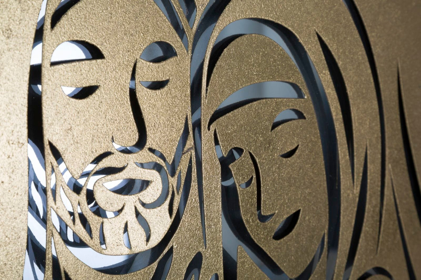 Mauro Ferretti IRON WALL PANEL NATIVITY GOLD -B- CM 120X2X60