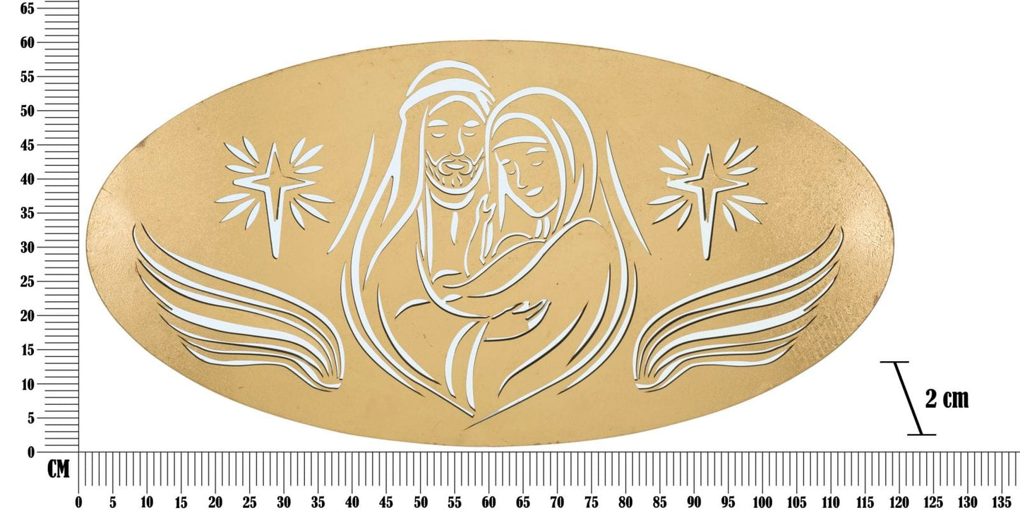 Mauro Ferretti IRON WALL PANEL NATIVITY GOLD -B- CM 120X2X60