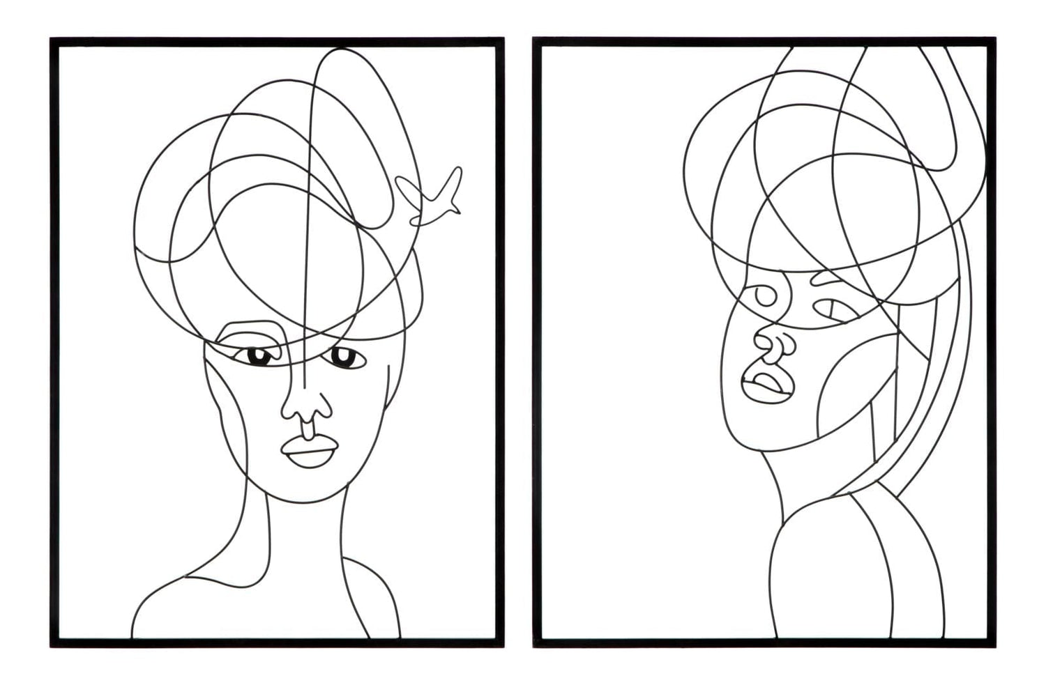 Mauro Ferretti IRON WALL PANEL WOMAN SIMPLY SET 2PCS CM 60X1X80