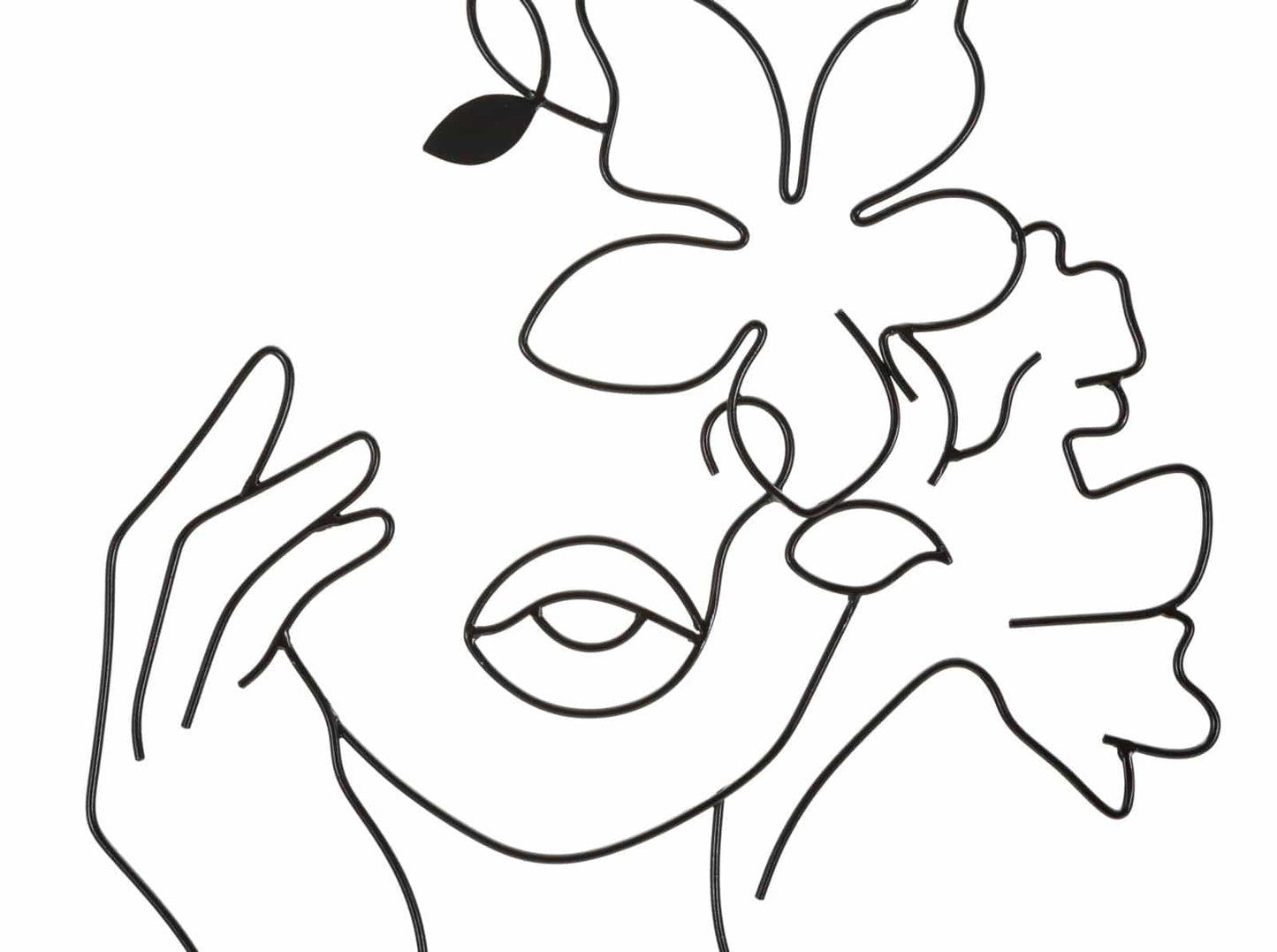 Mauro Ferretti IRON WALL PANEL WOMAN WITH FLOWERS CM 60X1X80