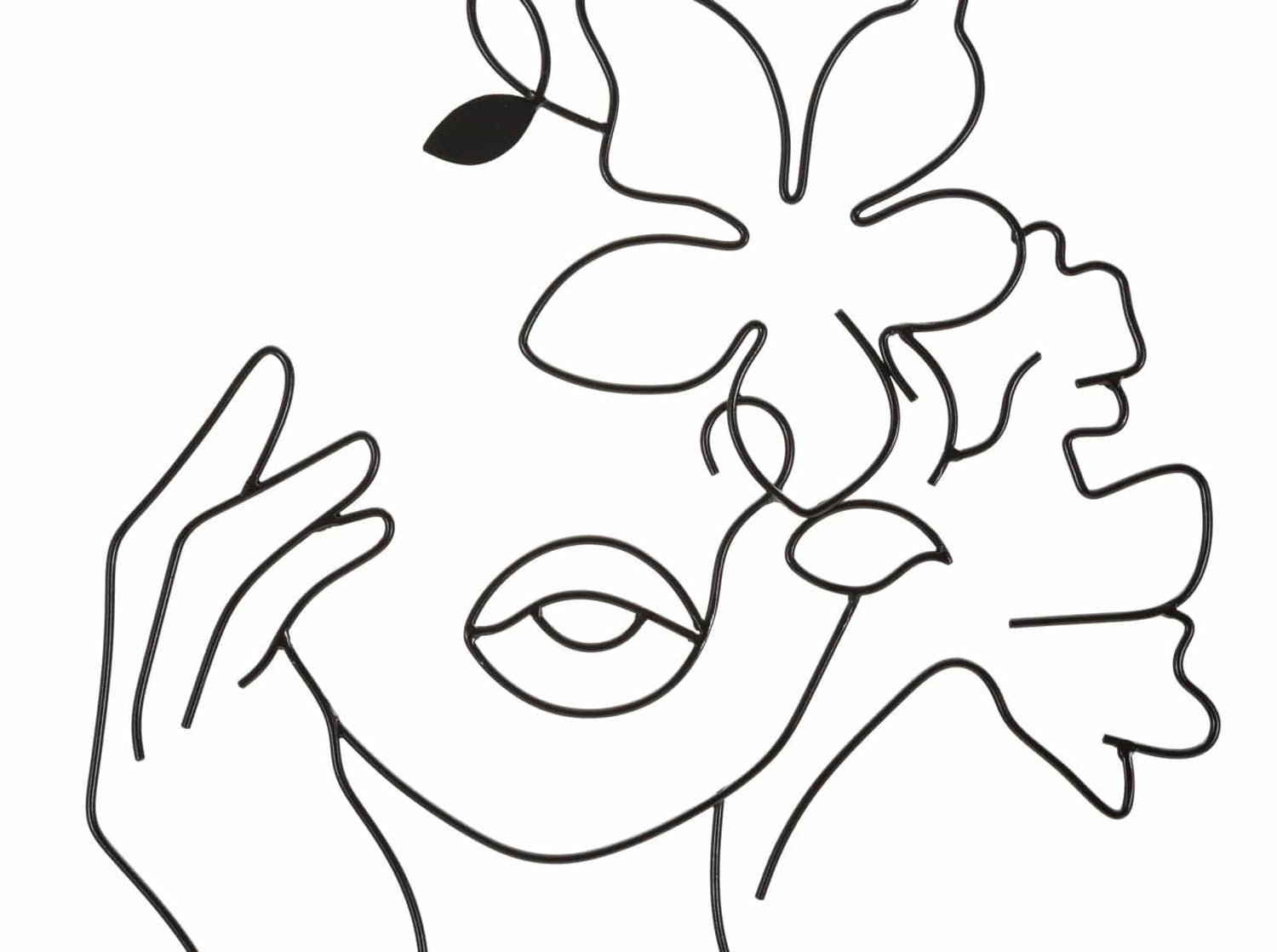 Mauro Ferretti IRON WALL PANEL WOMAN WITH FLOWERS CM 60X1X80