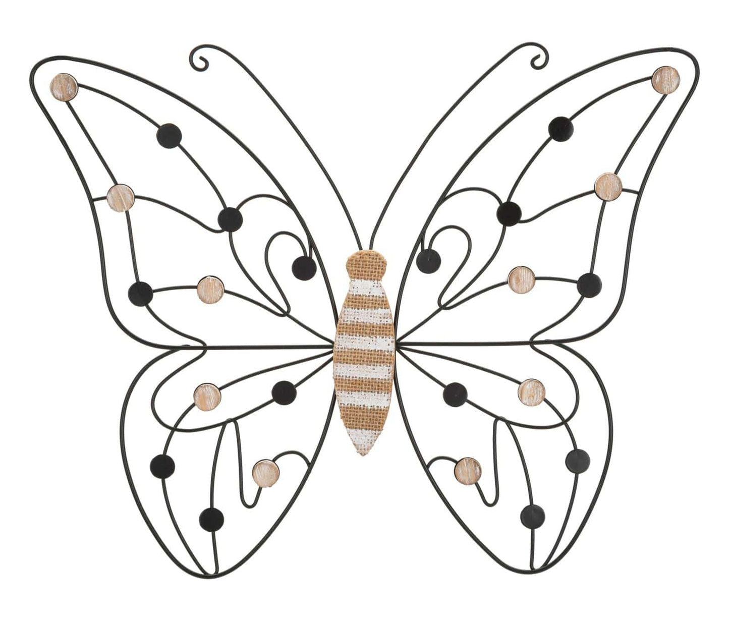 Mauro Ferretti IRON/WOOD WALL PANEL BUTTERFLY CM 39,5X1,5X33,5 MIN 2