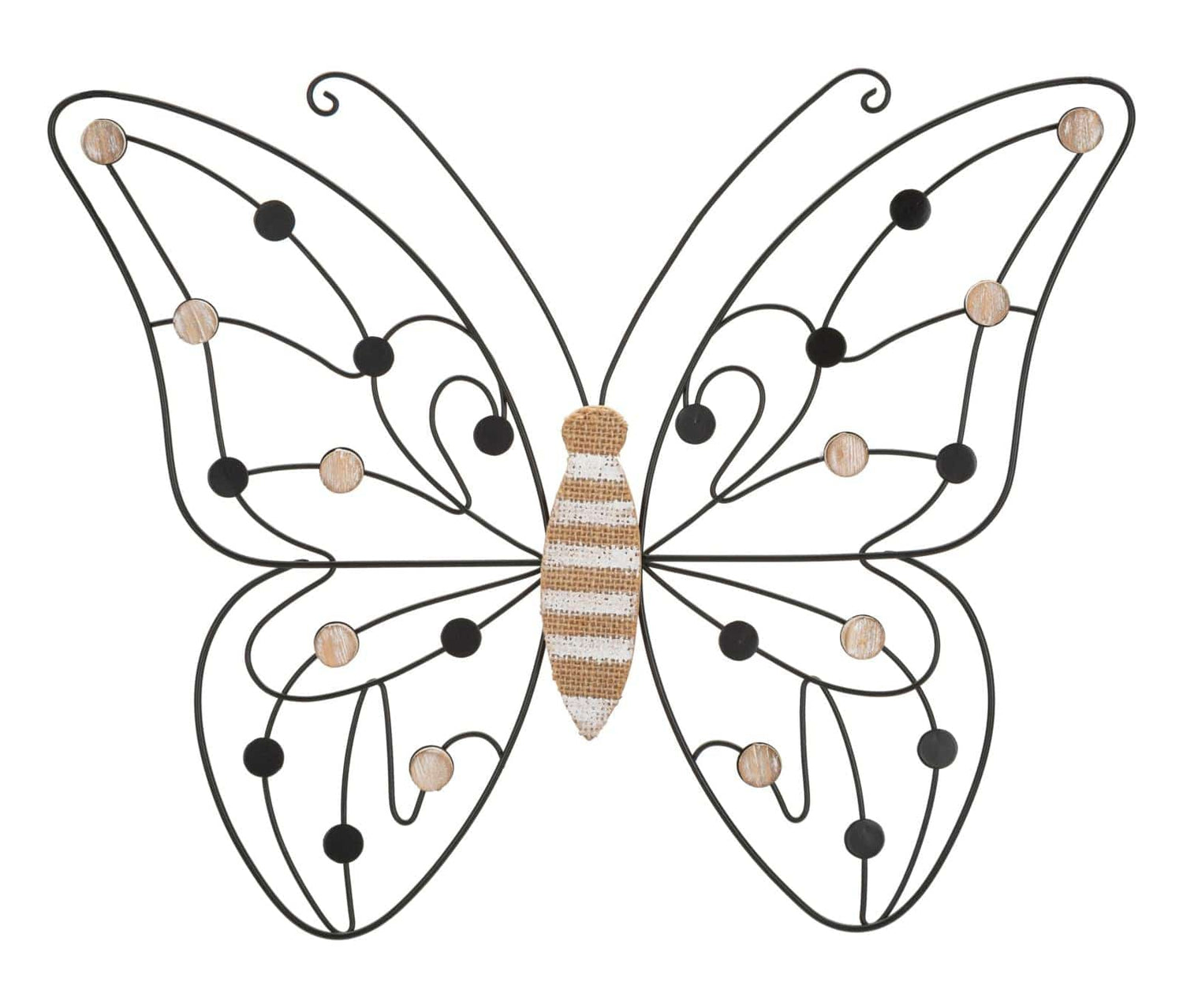 Mauro Ferretti IRON/WOOD WALL PANEL BUTTERFLY CM 39,5X1,5X33,5 MIN 2