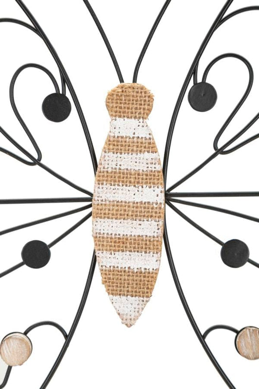 Mauro Ferretti IRON/WOOD WALL PANEL BUTTERFLY CM 39,5X1,5X33,5 MIN 2