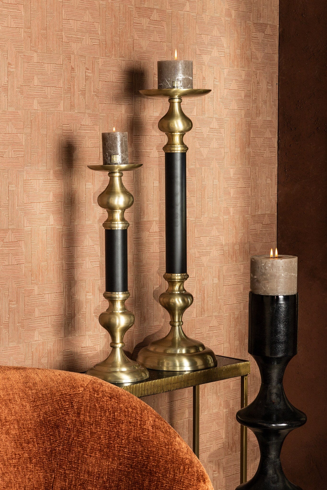 PTMD Ixen Champagne gegoten alu kandelaar M