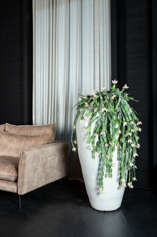 PTMD Izze Wit geglazuurde keramische extreme pot hoog