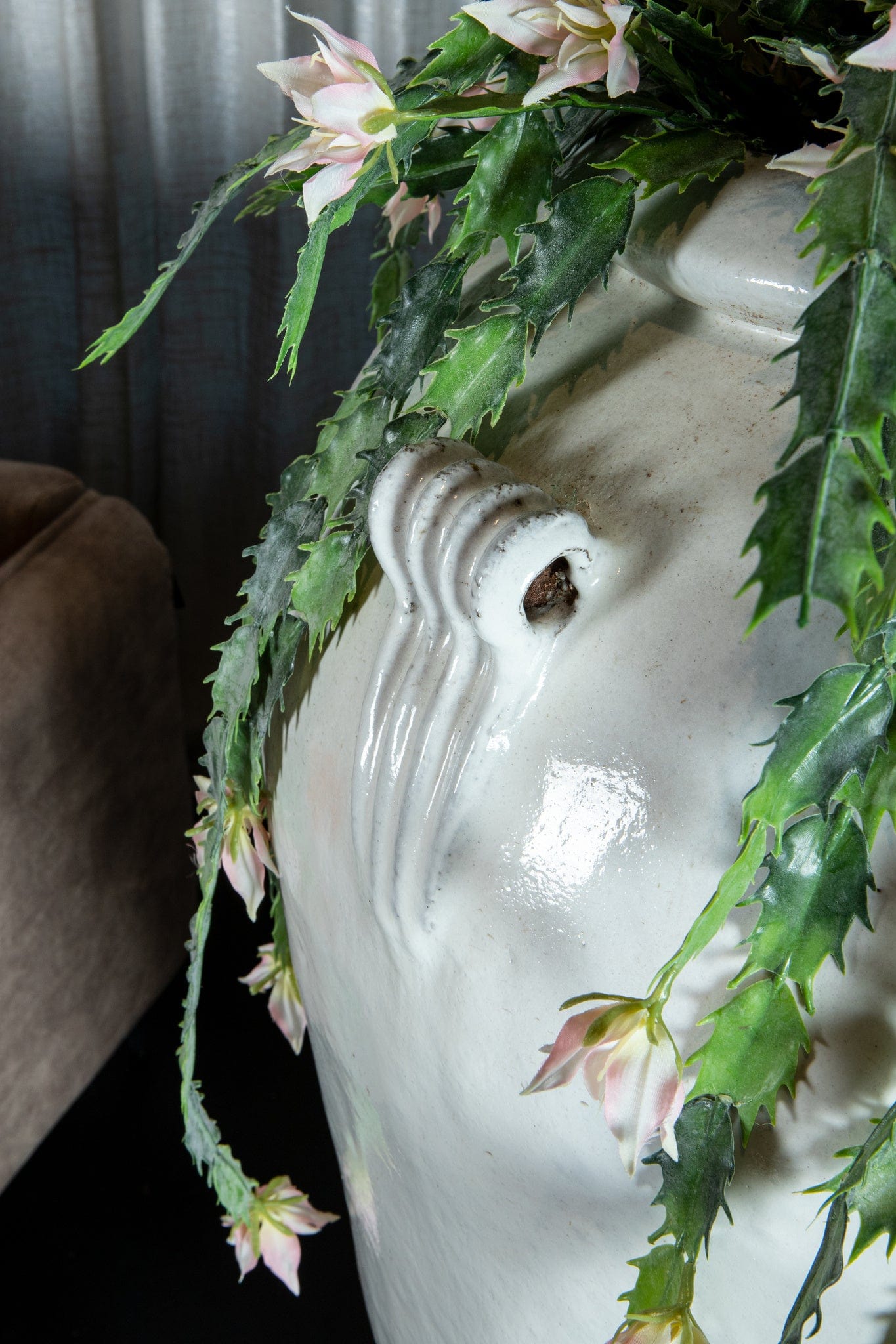 PTMD Izze Wit geglazuurde keramische extreme pot hoog