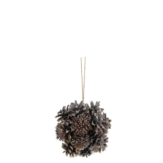 J-Line J-Line Bal Hanger Dennenappels Donker Bruin