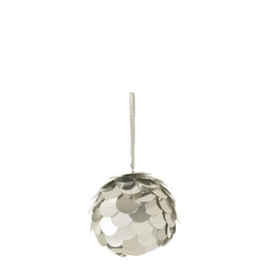 J-Line J-Line Bal Hanger Pailletten Plastiek Zilver