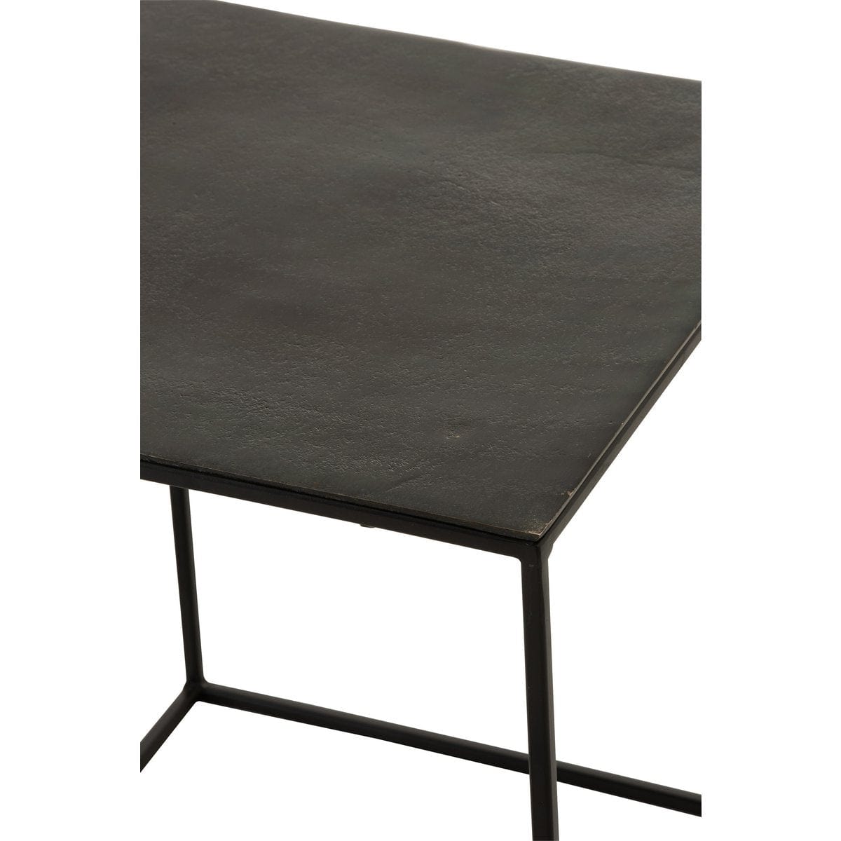 J-Line J-Line bijzettafel Oxidize - aluminium/ijzer - zwart/groen - 2 stuks