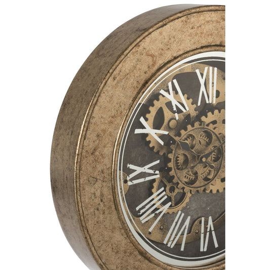J-Line J-Line Binnenwerk klok - hout - goud - Ø 50 cm