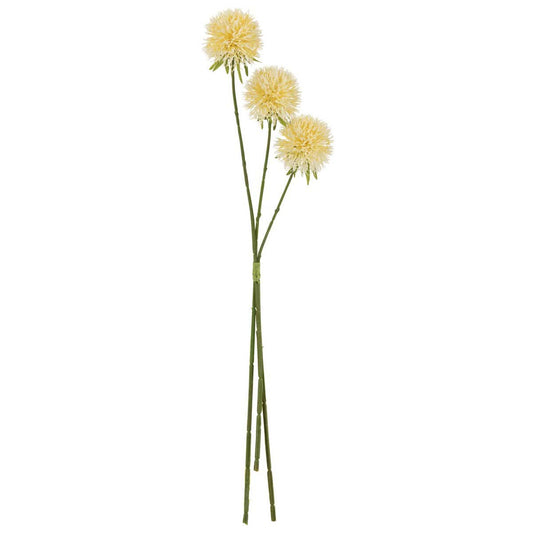J-Line J-Line Bloem Allium 3 Stuks Plastiek Licht Geel L