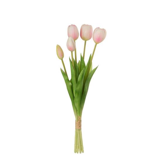 J-Line J-Line Boeket Tulpen 5Stuks Pu Licht Roze Medium