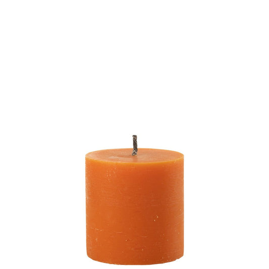 J-Line J-Line Buitenkaars Pilaar Paraffine Oranje Small-70Uren