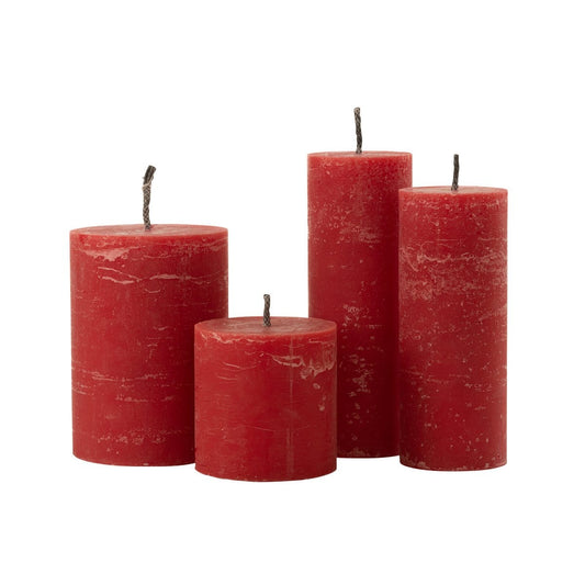 J-Line J-Line Buitenkaars Pilaar Paraffine Rood Extra Large-50Uren