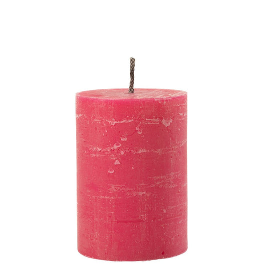 J-Line J-Line Buitenkaars Pilaar Paraffine Roze Medium-95Uren