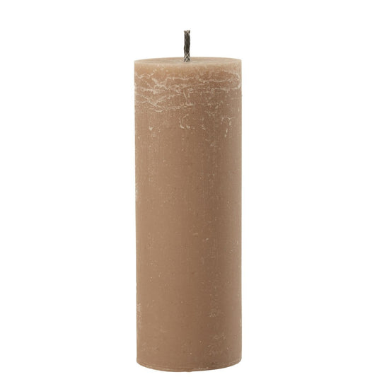 J-Line J-Line Buitenkaars Pilaar Paraffine Taupe Extra Large-50Uren