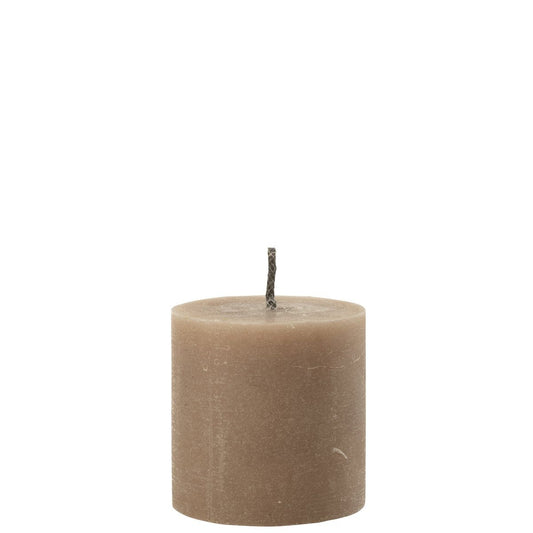 J-Line J-Line Buitenkaars Pilaar Paraffine Taupe Small-70Uren