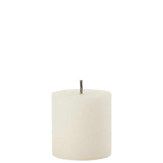 J-Line J-Line Buitenkaars Pilaar Paraffine Wit Small-70Uren