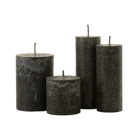 J-Line J-Line Buitenkaars Pilaar Paraffine Zwart Extra Large-50Uren