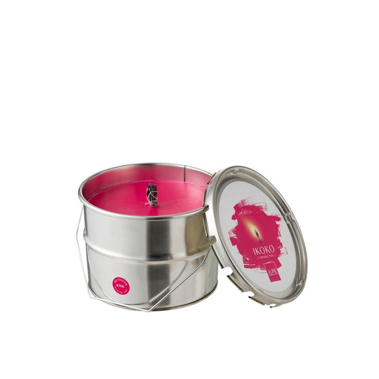 J-Line J-Line Buitenkaars Verfpot Ikoko Metaal/Was Fuchsia Small 50U
