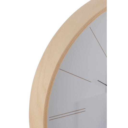 J-Line J-Line Chris klok - hout - naturel - Ø 40 cm