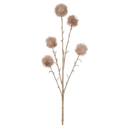 J-Line J-Line decoratie Tak Echinops - kunststof - lichtroze - 12 stuks