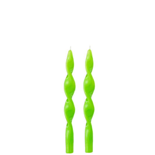 J-Line J-Line doos 2 Kaars Gedraaid - groen - small - 3H