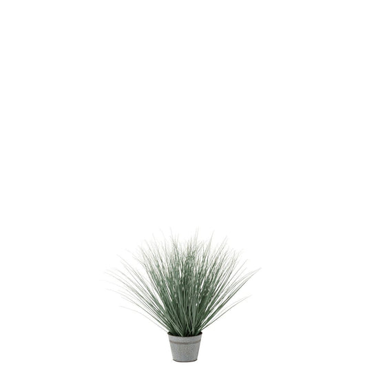 J-Line J-Line Grassen In Pot Metaal Plastiek Blauw/Groen Small